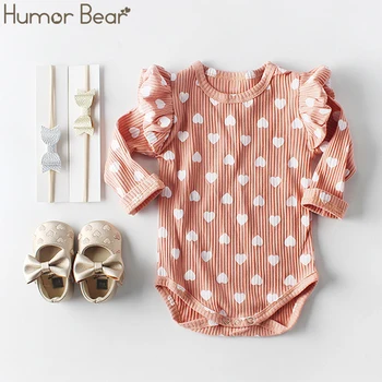 Humor Medved 2020 Moda Baby Bodysuit Dekle Oblačila Romper Malčke Baby Love Gumb Bombaž Dolg Rokav Plezanje Bo Ustrezala Jumpsuit
