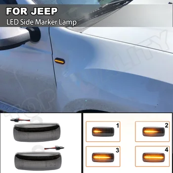 Za Jeep Patriot Kompas Zrakoplova Svobode Grand Cherokee LED Dinamični Teče Strani Oznako Vključite Opozorilne Luči Zaporedno Utripa