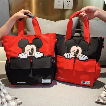 Disney Žensk Mickey Mouse Vrečko Ramenski Messenger Nakupovanje Otrok Nahrbtnik Za Dekle