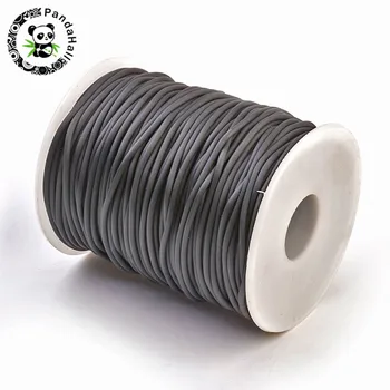 Solid Black PVC Cevna Gume Kabel Ni Luknjo Nakit Ugotovitve za DIY 2 mm 3 mm 4 mm 5 mm približno 10-30 m/roll