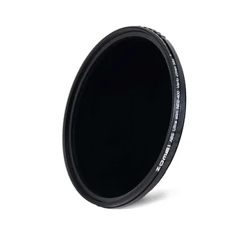 ZOMEI ABS Slim Nastavljiv Filtro Nevtralni ND2-400 Filter Za DSLR Fotoaparat Objektiv Ne X Vzorec V Sredini Slike