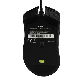 Delux M625 RGB Žično Gaming Miška Ergonomske 7D 24000 DPI Nastavljiv Mause USB Optični Računalnik Ozadja Igre Miši Za Prenosni RAČUNALNIK