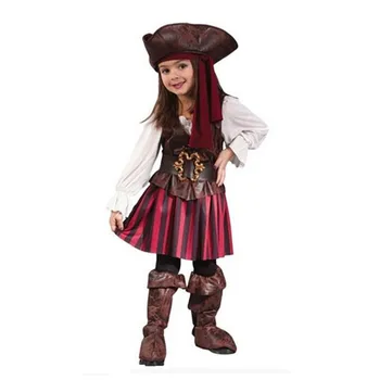 Purim Otroci Dekleta Rojstni Dan Obleko Kapitan Pirat Noša Cospaly Halloween Fantazijski Kostumi