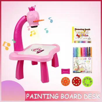 Otroci Slikarstvo Odbor Desk Umetnosti In Obrti Otrok Led Projektor Umetnosti, Risanje Tabela Igrače Izobraževalne Učenje Igrače Božična Darila