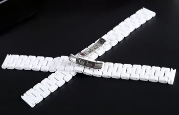 Ženske Keramični Watch trak 14 mm 16 mm 18 mm Watchband Belo Zapestnico Ročne Band Ne Zbledi vodoodporna