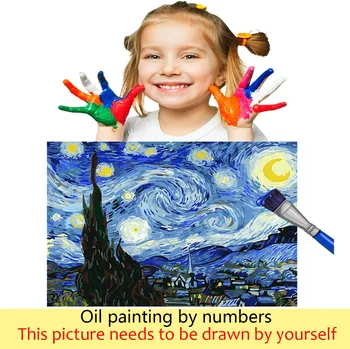 DIY barvil slike s številkami z barvami Lepoto slika cvetje sliko risanje, barvanje z številkami uokvirjena Doma