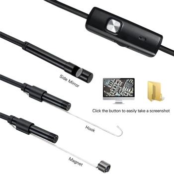 5.5 mm Objektiv Endoskop USB prilagodljiv Kača Nepremočljiva HD Pregled Cevi Fotoaparat Borescope Endoskop 6 LED Za Android Telefon PC Avtomobilov