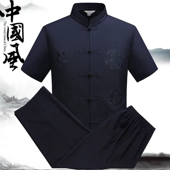 Hanfu Moških Kitajski Oblačila za Moške Novice Letu Vrh Sopihanje Hanfu Kung Fu Oblačila Bluzo Stranka Moški Tang Obleko