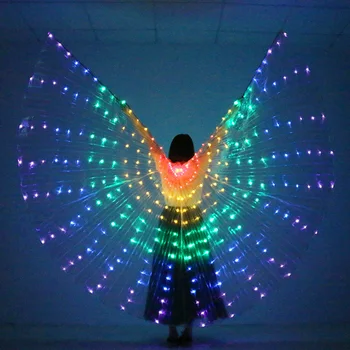 Ples trebuh Isis Krila LED Isis Krila Ples Trebuh Opremo Krila Kostum Mavrični Metulj Krila Ne S Palicami Za izobraževanje Otrok