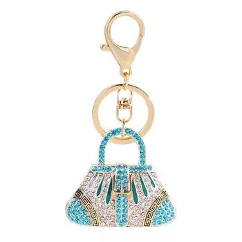 Nova moda kristalno vrečko obliko keychain Zlitine avto ključ obroč Lepo vrečko obesek pribor čar nakit obeske