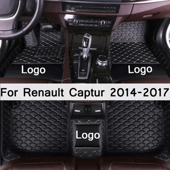 MIDOON usnje Avto predpražnike za Renault Captur-2017 po Meri auto stopalo Blazinice avtomobilska preproga pokrov