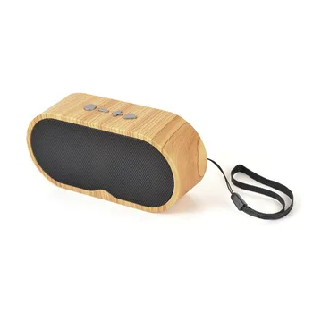 Prenosni Retro Lesa Zrn Bluetooth Brezžične Stereo Zvočnik Subwoofer TF Kartico, Predvajanje Glasbe Zvočniki Z Mikrofonom za Prostoročno Klicanje