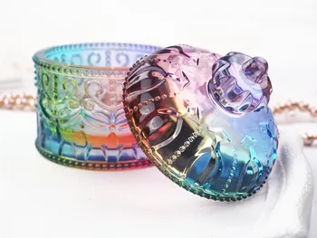 DIY UV Smolo Plesni Kristalno Epoksi Smolo Škatla za Shranjevanje Kozmetični Pokal Nakit Polje Silikonsko Plesni