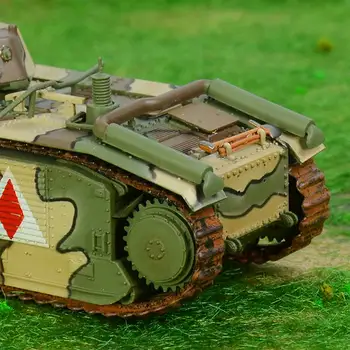 Pre-zgrajen 1/72 obsega Char B1 francoski tank srednje preboj vozila hobi zbirateljske končal plastični model