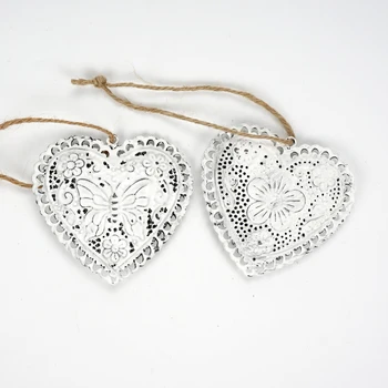 Viseči okras 1 pc kovinsko srce letnik Domov dekoracijo ljubezen, srce za ročno obrt poročno dekoracijo metulj & cvet
