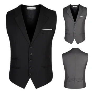 2020 Nov Prihod Obleko Majice Za Moške, Slim Fit Mens Obleko Telovnik Moški Waistcoat Gilet Homme Priložnostne Brez Rokavov Formalno Podjetja Jakna