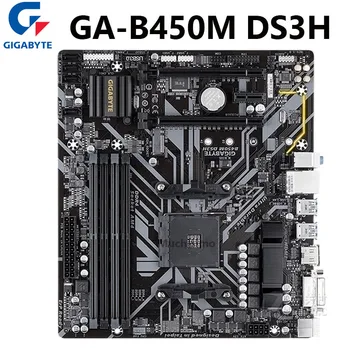 Gigabyte GA-B450M DS3H Originalne matične plošče B450 AM4 DDR4 64GB PCI-E3.0 Podpira R3 R5 R7 1700 2600 2700 Mainboard Računalnika Uporablja