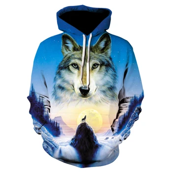 2020 jeseni novo osebnost hoodie moda casual moški fant majica živali zabavno puloverju hoodie
