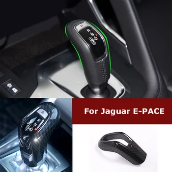 Ogljikovih Vlaken Za Jaguar E-TEMPO e-tempo ABS Notranje Plastike Prestavna Glavo Kritje Trim Avto Dodatki