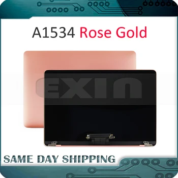 Resnično Rose Gold Barvi A1534 LCD LED Zaslon Full Zbora za Apple Macbook Retina 12