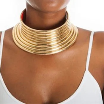 Afriški Nacionalni ogrlica za ženske Razposajeni Nastavljiv Osebnost Ustvarjalni Stil Velika Ovratnik vroče collares de moda 2019