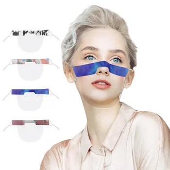 Odraslih Unisex Masko za Ustnice Jezik Visual Pregleden Natisnjeni PVC Dihanje Masko Usta Kritje Mascarar Mascarillas