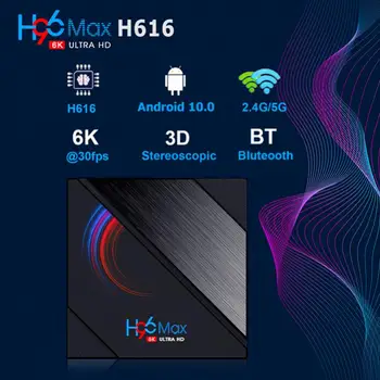 6K IPTV Španija H616 HD Smart tv box android 10.0 Dvojno WIFI Brezžični iptv v evropi Z Digitalnim prikazom android tv box za xiaomi
