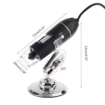 3in1 Digitalni Mikroskop 1600X Podporo PC Tipa C Mikro-USB Telefon USB Lupo H7ED