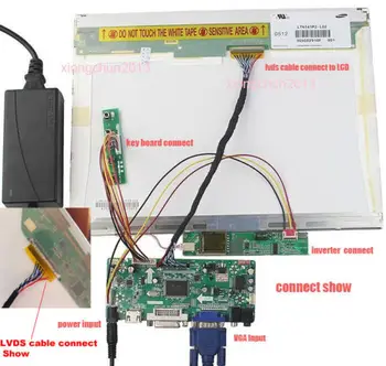 Latumab Nov Komplet za B140EW01 V. 1 ( HDMI+DVI+VGA ) LCD Zaslon Krmilnik Odbor NT68676 Brezplačna dostava