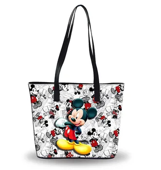 Disney Mickey mouse Ramo torbe, Risanka lady Tote Velike Zmogljivosti torba Ženske nepremočljiva torba modne torbice potovalna torba za plažo