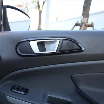 Malo Spremembe Abs Chrome Notranjo opremo Vrata Strani Clasping Okrasni Obroč Nalepke za Ford Ecosport Fiesta MK7 Auto Dodatki