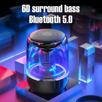 C7 Pregleden kristalno Bluetooth zvočnik Pisane ozračje, ki oddaja svetlobo Bluetooth zvočnik TWS