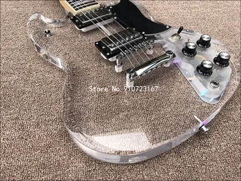 2020 Visoko kakovostna Kitajska SG električna kitara, Akril kitaro z Multicolor led luči,po Meri električna kitara, brezplačna dostava