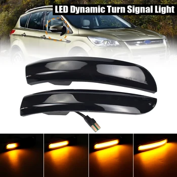 LED Dinamični Vključite Opozorilne Luči Teče Voda Blinker Za Ford Kuga Pobeg EcoSport 2013 2016 2017 2018 Utripajoča Svetloba