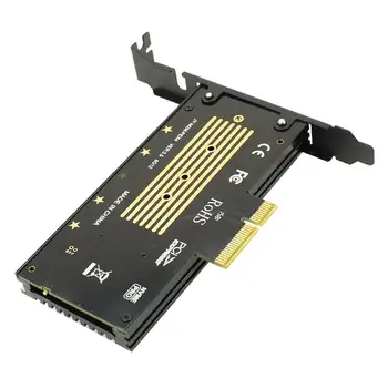 JEYI VolleyStar-PRO Black hladilnega telesa M. 2 za NVMe SSD za NGFF, DA PCIE X4 Adapter Heatsink M Ključ PCI-E 3.0 x4 Polno Hitrostjo RGB LED
