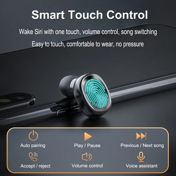 Brezžične Bluetooth Slušalke TWS Stereo HI-fi Pravi Brezžični Čepkov Šport Gaming Slušalke Za Xiaomi Samsung slušalke z Dvojno Mic