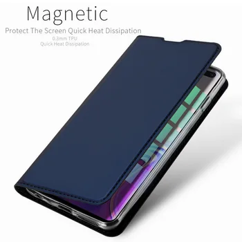 Magnetni Usnja Flip Book Ohišje Za Samsung Galaxy S10 S8 S9 Plus S7 Rob Opomba 8 9 A7 A9 2018 J4 J6 J8 A8 A6 A5 A3 J3 J5 J7 2017