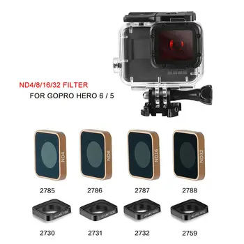 Nevtralni ND4/8/16/32 Nepremočljiva Objektiv Kamere Filter Za Gopro Hero 7 Črna 6 5 Novih Objektiv Zaščitnik delovanje Fotoaparata