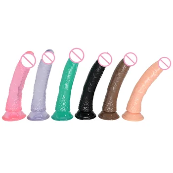 21 cm dolge Realne Jelly Penis z veliko Sesalno Pokal dildo, Vibrator big