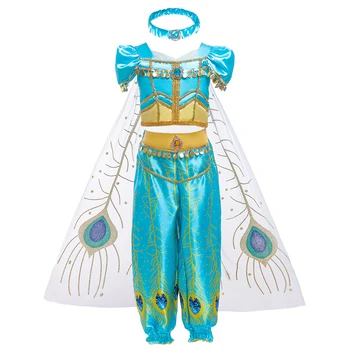 2020 Dekleta Poletje Obleko Otroci haunted Princesa Jasmina Cosplay Kostum Halloween Obleko Dekleta, Fancy Obleke