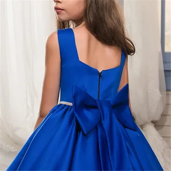 Royal Modra Roža Punca Obleke za Poroko Pepelka Dekleta, Obleka Princess Otrok Stranka Žogo Obleke Prvo Obhajilo Obleko