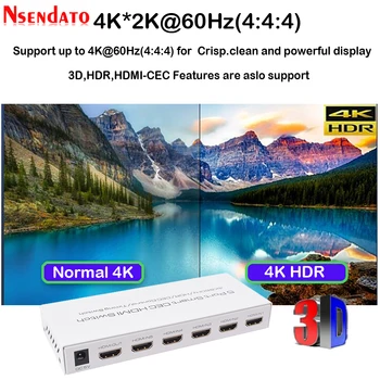 4K*2k 5 V 1 Iz HDR HDMI Adapter Stikalo 5 Vrat Smart CEC HDMI Časovno Stikalo Z IR Romote za Dolby DTS HD, LPCM HDTV PS3 PS4