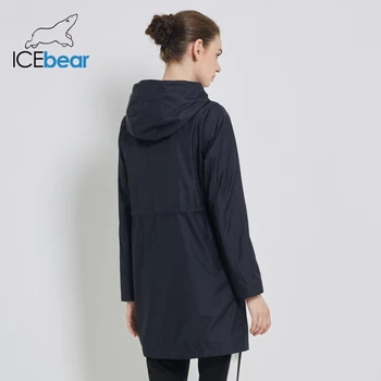 ICEbear 2019 Jeseni nova ženska windbreaker hooded žensk jarek plašč športna ženska oblačila svoboden dolgo oblačila GWF19023I