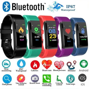 Vroče ID115Plus Pametna Zapestnica Šport Bluetooth Manšeta Srčnega utripa Watch Dejavnosti Fitnes Tracker Smart Band PK Mi band 2