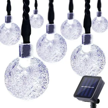 Zunanja vodoodporna LED Solarna Svetilka Niz Luči 6M 30 Led Žarnice za Varčevanje z Energijo Prilagodljive Luči Počitnice Božično zabavo, Dekorativni