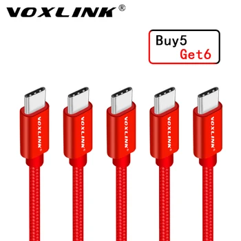 VOXLINK Kabel USB TypeC Najlon Pleteni Hitro Polnjenje Kabel Za SamsungS10 S8 S9 Galaxy Za HTC10 Macbook Xiaomi Mi8 A1Charging Kabel