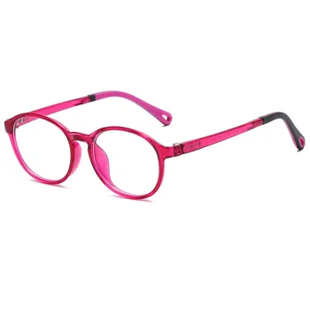 Elbru Otrok Silikonski Očala Retro Krog Optična Očala Očala Otroci Oči Fame Za Otroke Boys Girls Srčkan Eywear Oculos