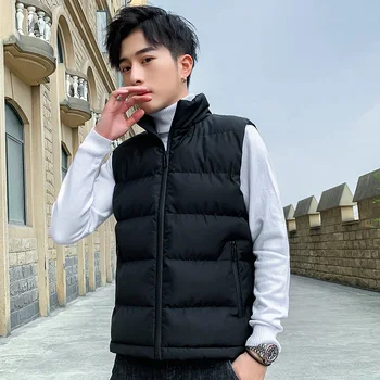 Novi moški Telovnik 2020 nove zimske brez rokavov pas zgosti vse okoli toplo waistcoat korejski Trend študent plašč