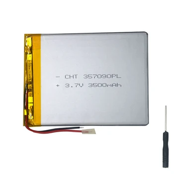 Baterijski Paket 2 Žice 3,7 v 3500mah 7 Palčni Tableta Univerzalno Litij-Polimer Baterija za DEXP Ursus KX270 +Orodje Izvijač