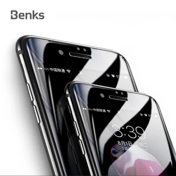 Benks Upogibanje 3D Kaljeno Steklo Za iPhone 8 7 6s 6 Plus Zaslon Patron Pokrov Zaščita Spredaj Folije Za iphone 10 X XS MAX XR